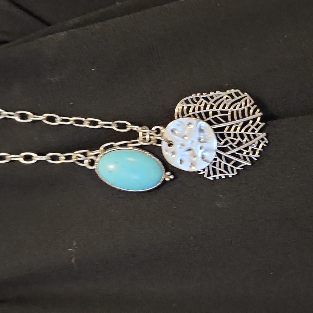 Paparazzi Silver & Turquoise Necklace